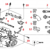 Электропроводка двигателя (жгуты, хомуты, болты, датчики) для Acura MDX 2