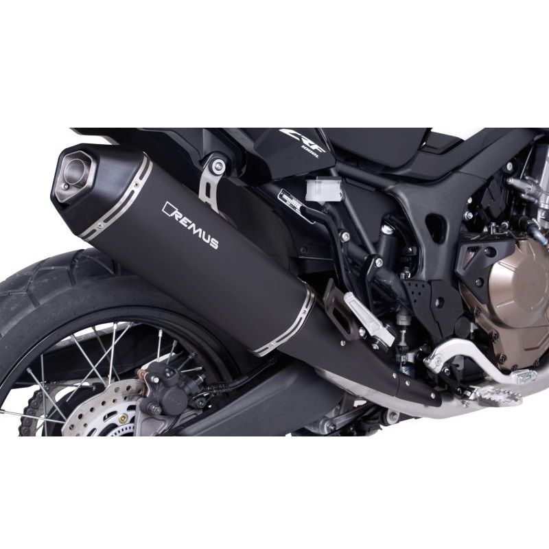 Глушитель Remus Okami из нержавеющей стали, черный для Honda CRF1000L Africa Twin 2017 Глушитель Remus Okami из нержавеющей стали, черный для Honda CRF1000L Africa Twin 2017