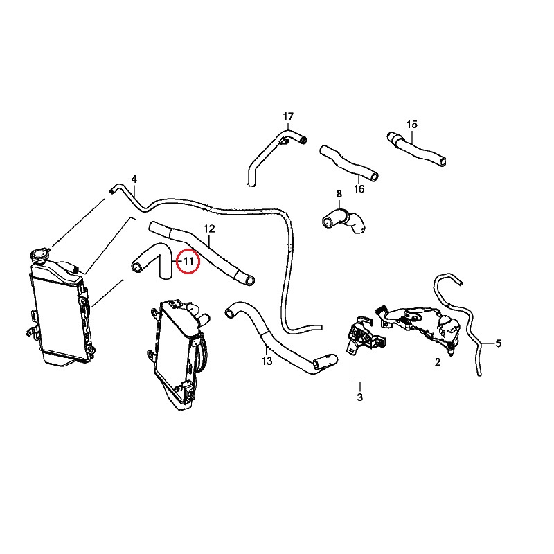 Патрубок системы охлаждения Honda Africa Twin CRF1000 2016-2017 Патрубок системы охлаждения Honda Africa Twin CRF1000 2016-2017