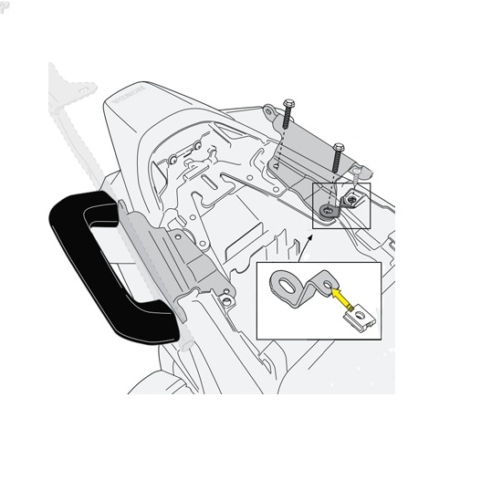 Дополнительный крепеж Givi / Kappa для установки крепления кофров на Honda VFR 800 F 2014-2018 Дополнительный крепеж Givi / Kappa для установки крепления кофров на Honda VFR 800 F 2014-2018