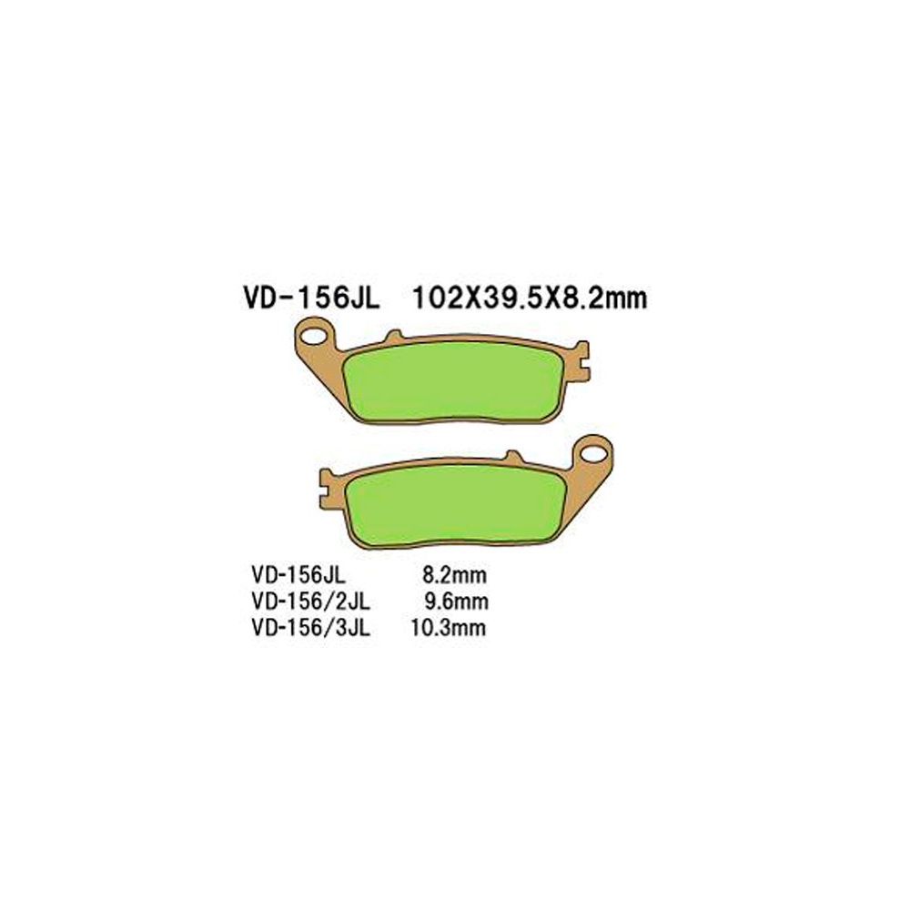 Тормозные колодки VESRAH VD 156/2JL для мотоциклов Honda Тормозные колодки VESRAH VD 156/2JL для мотоциклов Honda