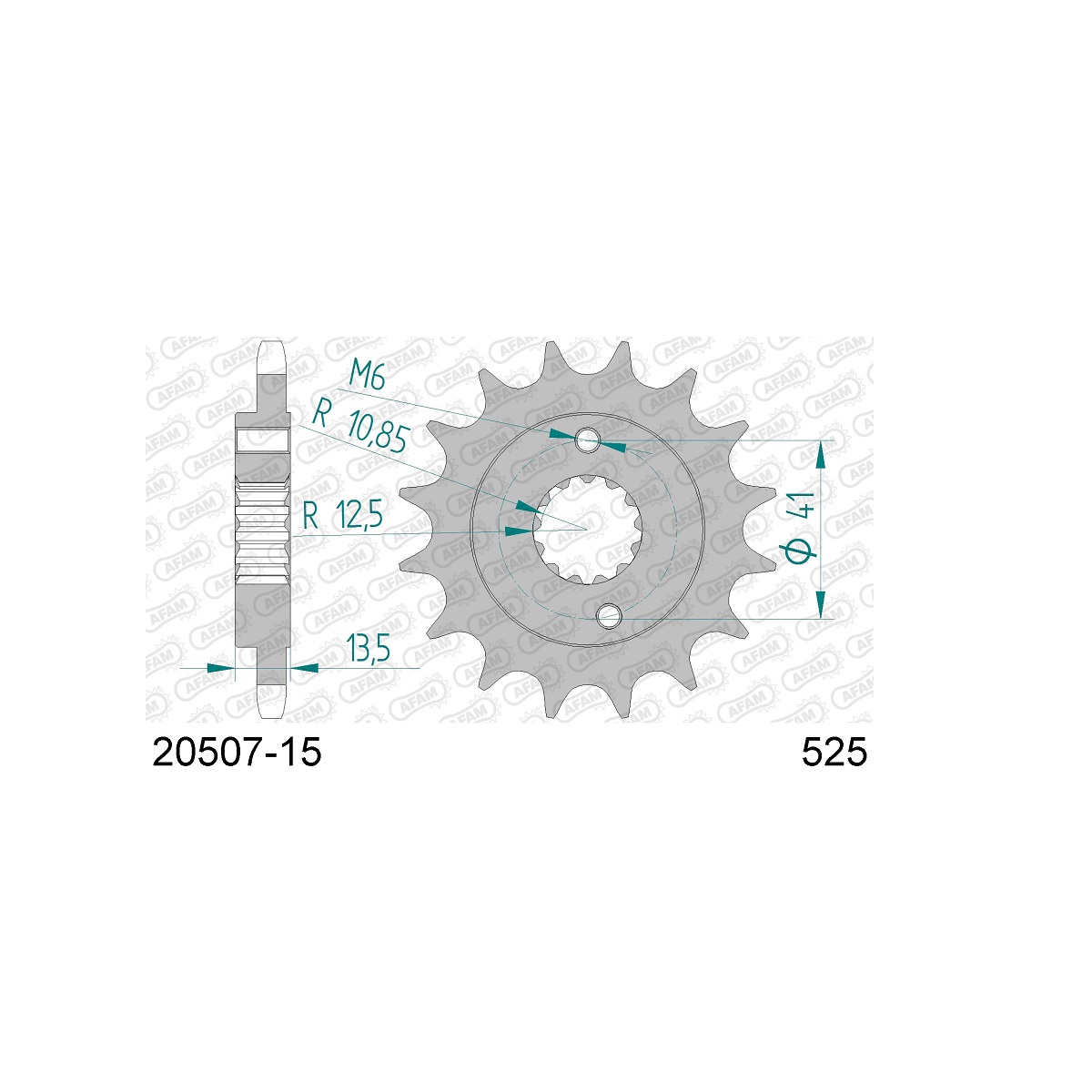 Звезда ведущая (передняя) AFAM под 525 цепь (JTF296) Звезда ведущая (передняя) AFAM под 525 цепь (JTF296)