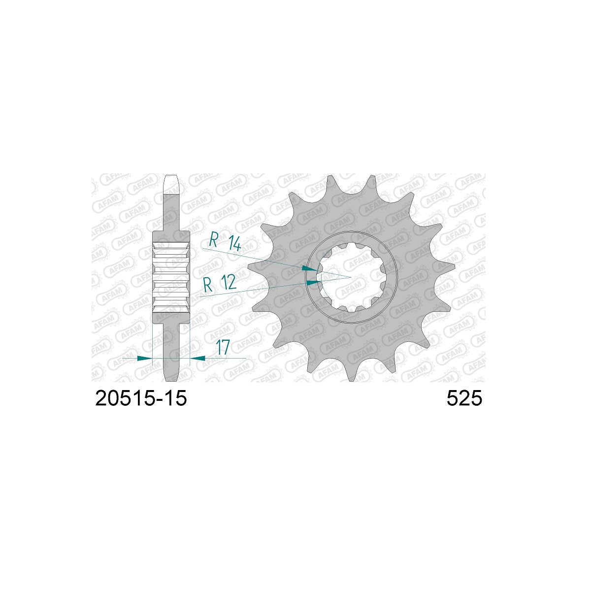 Звезда ведущая (передняя) AFAM под 525 цепь (JTF1371) Звезда ведущая (передняя) AFAM под 525 цепь (JTF1371)