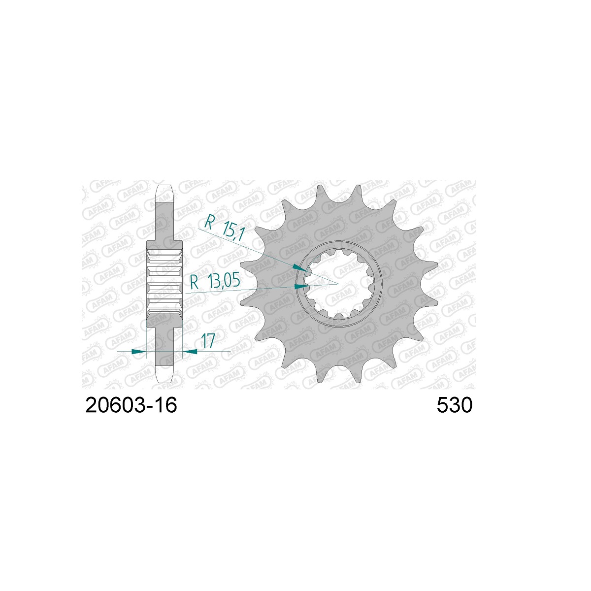 Звезда ведущая (передняя) AFAM под 530 цепь (JTF333) Звезда ведущая (передняя) AFAM под 530 цепь (JTF333)