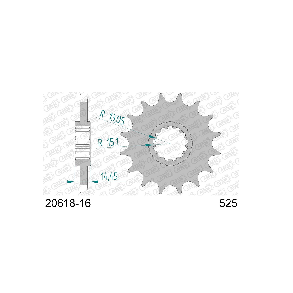 Звезда ведущая (передняя) AFAM под 525 цепь  Звезда ведущая (передняя) AFAM под 525 цепь