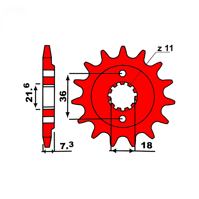 Звезда передняя ведущая PBR 2261 под 520 цепи Звезда передняя ведущая PBR 2261 под 520 цепи