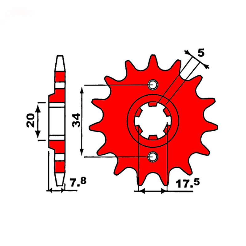 Звезда передняя ведущая PBR 279 под 520 цепи Звезда передняя ведущая PBR 279 под 520 цепи