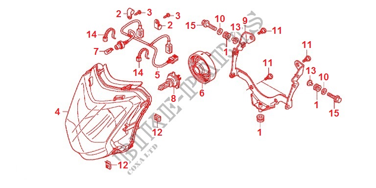 Фара для мотоцикла Honda NC700-750X/XD  Фара для мотоцикла Honda NC700-750X/XD