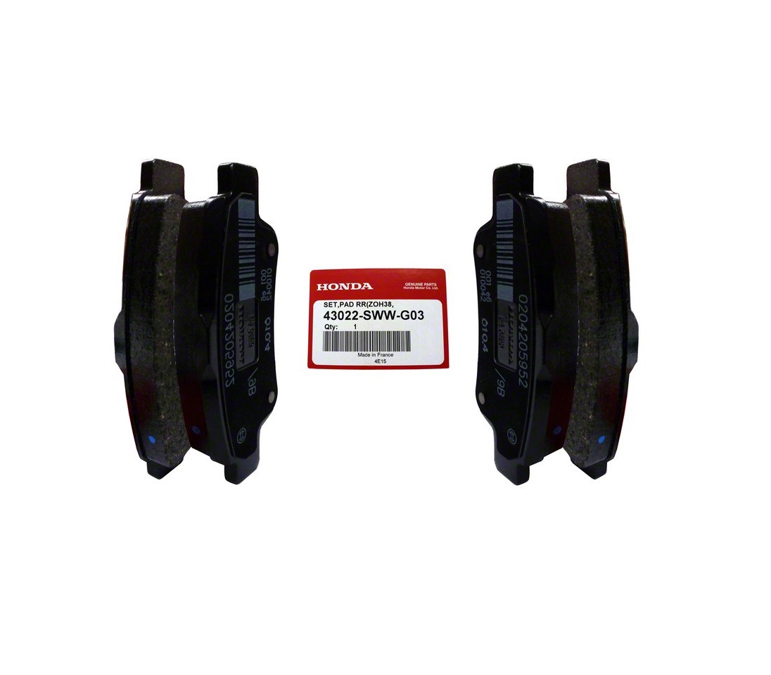 Оригинальные задние тормозные колодки CR-V 3 (2.0-2.4л.) CR-V 4 (2.0л.) 43022SWWG03 (43022-SWW-G03)  Оригинальные задние тормозные колодки CR-V 3 (2.0-2.4л.) CR-V 4 (2.0л.) 43022SWWG03 (43022-SWW-G03)