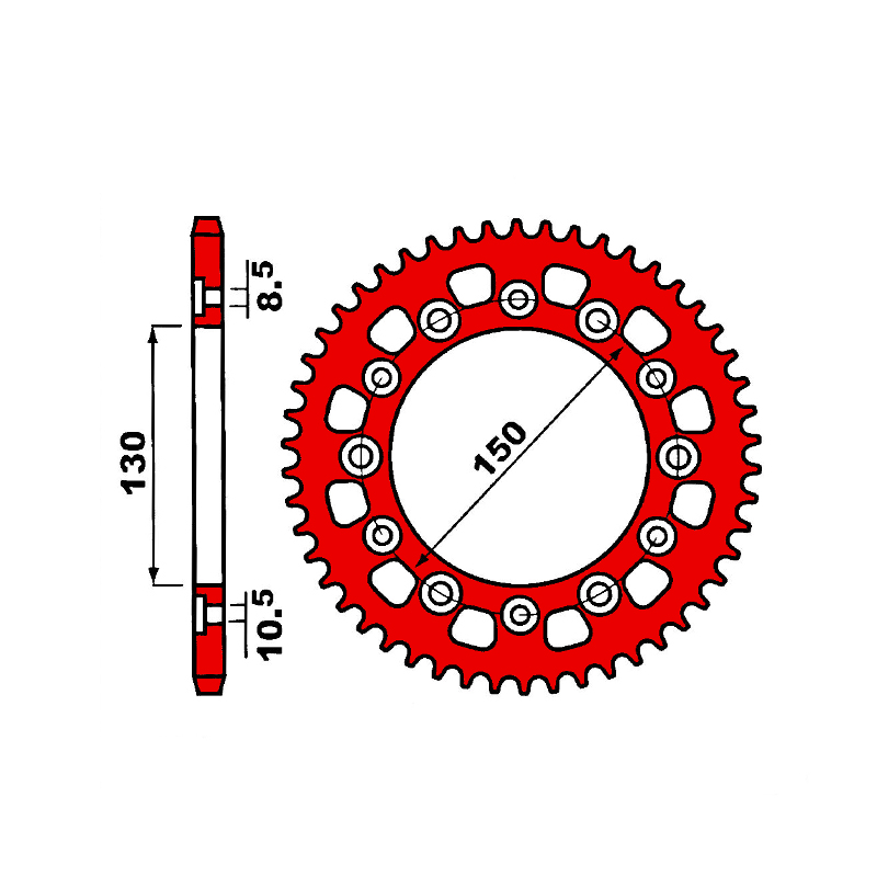 Звезда задняя ведомая PBR 4309 под 520 цепи Звезда задняя ведомая PBR 4309 под 520 цепи
