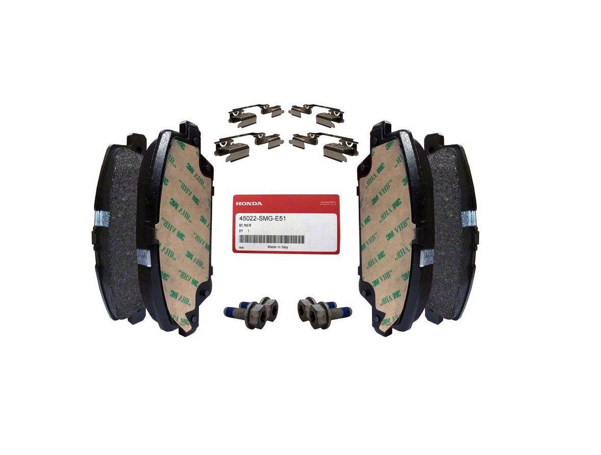 Оригинальные передние тормозные колодки Civic 5D 8 поколения Honda 45022SMGE50 (45022-SMG-E50) Оригинальные передние тормозные колодки Civic 5D 8 поколения Honda 45022SMGE50 (45022-SMG-E50)