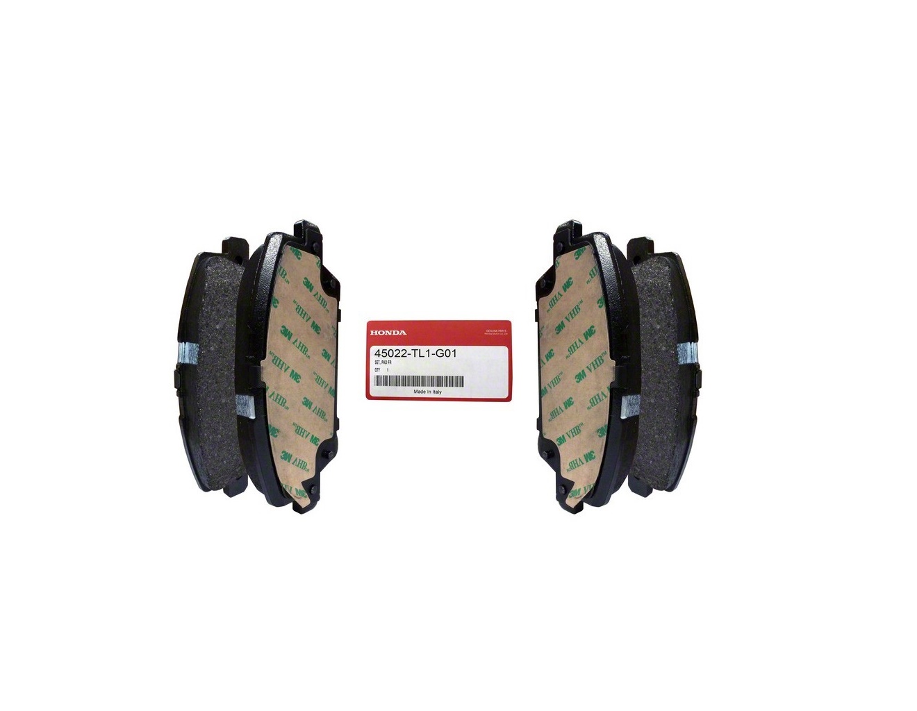 Оригинальные передние тормозные колодки для Honda 45022TL1G01 (45022-TL1-G01) Оригинальные передние тормозные колодки для Honda 45022TL1G01 (45022-TL1-G01)