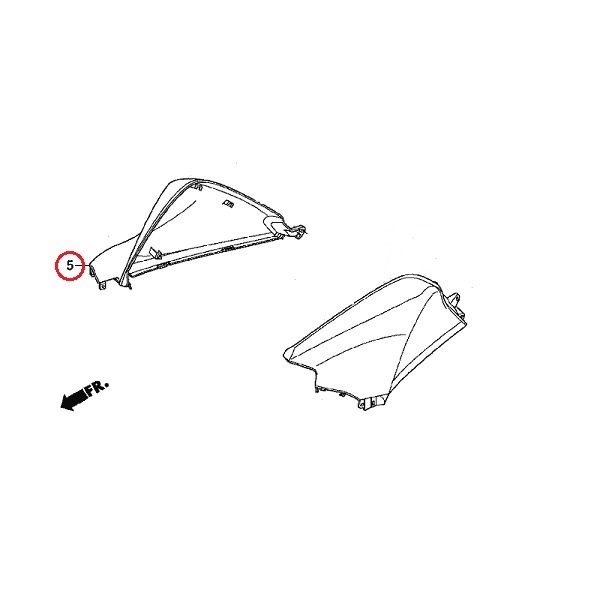 Обтекатель топливного бака (правый) Honda VFR1200 F 2015- (Color: Жемчужно-белый, NHB53, Pearl Glare White) Обтекатель топливного бака (правый) Honda VFR1200 F 2015- (Color: Жемчужно-белый, NHB53, Pearl Glare White)