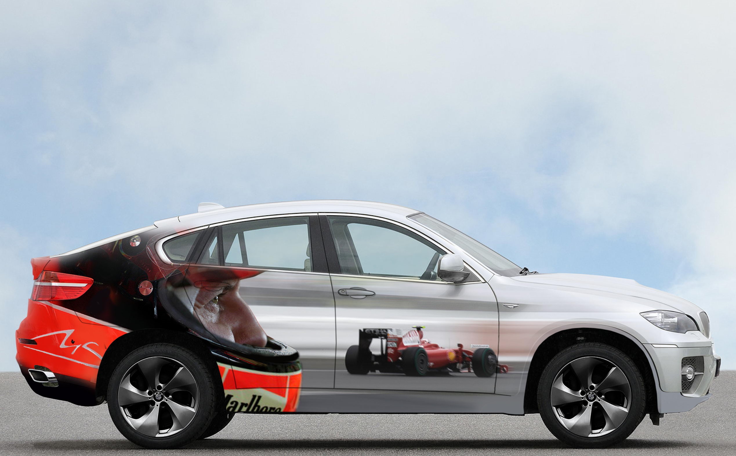 Аэрография BMW X6  Аэрография BMW X6