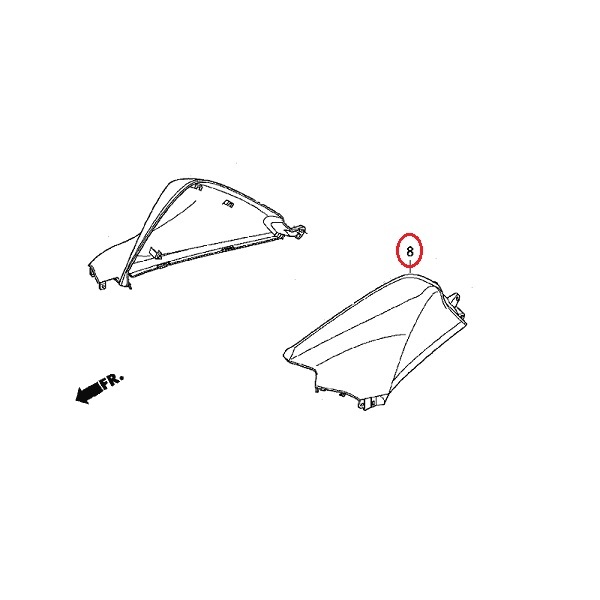 Обтекатель топливного бака (левый) Honda VFR1200 F (Color: Жемчужно-белый, NHA66, Pearl Sunbeam White) Обтекатель топливного бака (левый) Honda VFR1200 F (Color: Жемчужно-белый, NHA66, Pearl Sunbeam White)