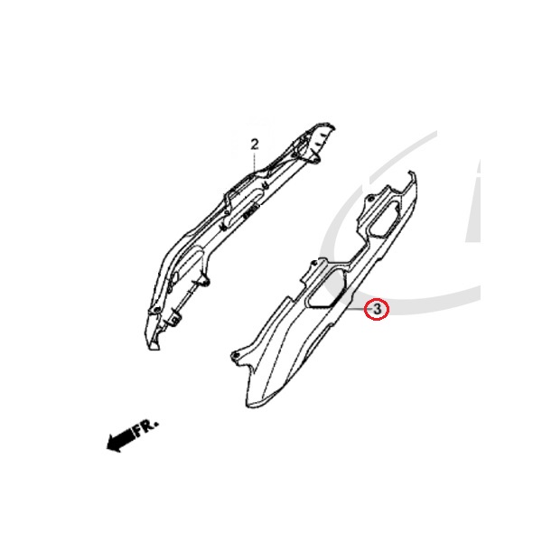 Задняя облицовочная панель / обтекатель хвоста (левая) Honda VFR1200X Crosstourer 2014-2015 (Color: Черный, NHA86M) Задняя облицовочная панель / обтекатель хвоста (левая) Honda VFR1200X Crosstourer 2014-2015 (Color: Черный, NHA86M)