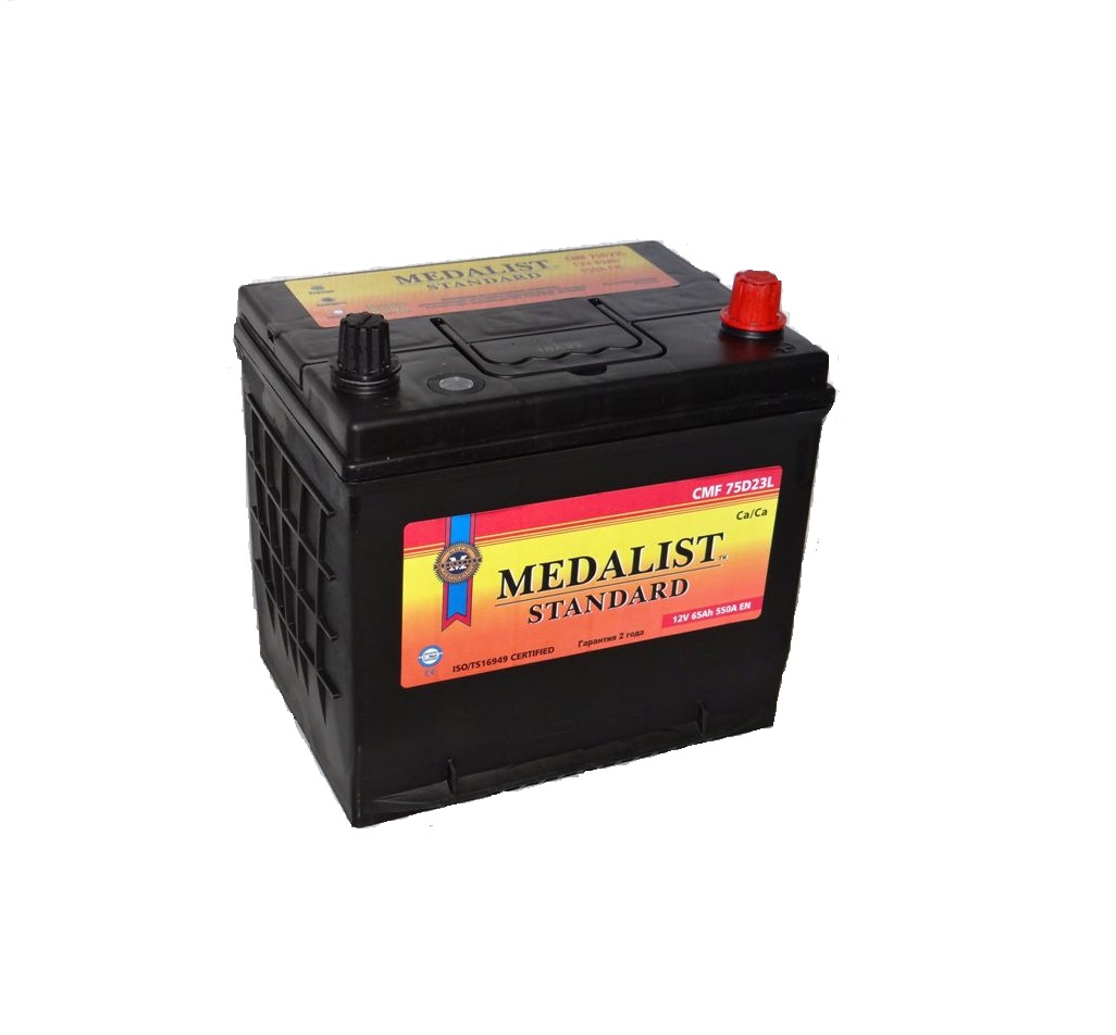 Аккумулятор Medalist Standart  65 А/Ч (75D23L)  Аккумулятор Medalist Standart  65 А/Ч (75D23L)