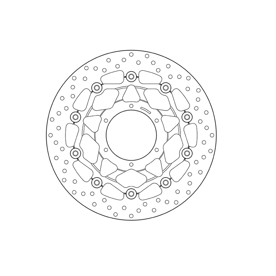 Передний тормозной диск Brembo для мотоцикла Honda CBR1000RR 2006-2007 / VTR1000 2000-2004 Передний тормозной диск Brembo для мотоцикла Honda CBR1000RR 2006-2007 / VTR1000 2000-2004
