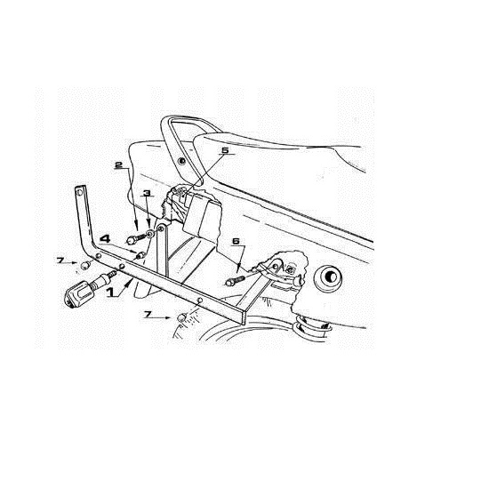 Крепление Givi / Kappa для установки площадки центрального кофра на Honda CB 500 R/S 1997-2002 Крепление Givi / Kappa для установки площадки центрального кофра на Honda CB 500 R/S 1997-2002