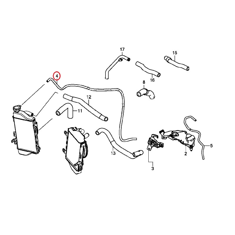 Шланг расширительного бачка Honda Africa Twin CRF1000 2016-2017 Шланг расширительного бачка Honda Africa Twin CRF1000 2016-2017