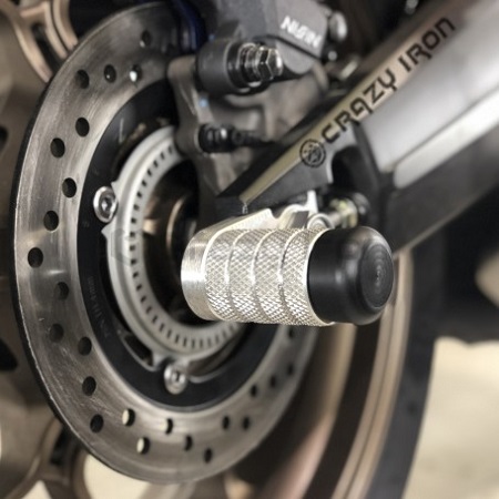 Пеги Crazy Iron в ось заднего колеса для Honda CBR650R, CBR650F, CB650R