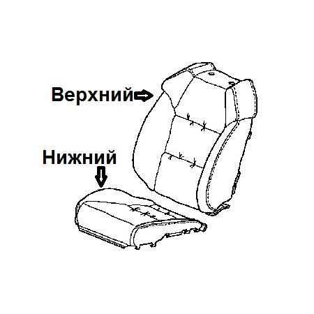 Чехол сидения (передний правый) для Acura MDX II 2007-09 Чехол сидения (передний правый) для Acura MDX II 2007-09