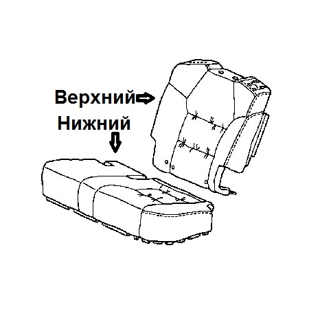 Чехол сидения (задний левый) для Acura MDX II 2007-09 Чехол сидения (задний левый) для Acura MDX II 2007-09
