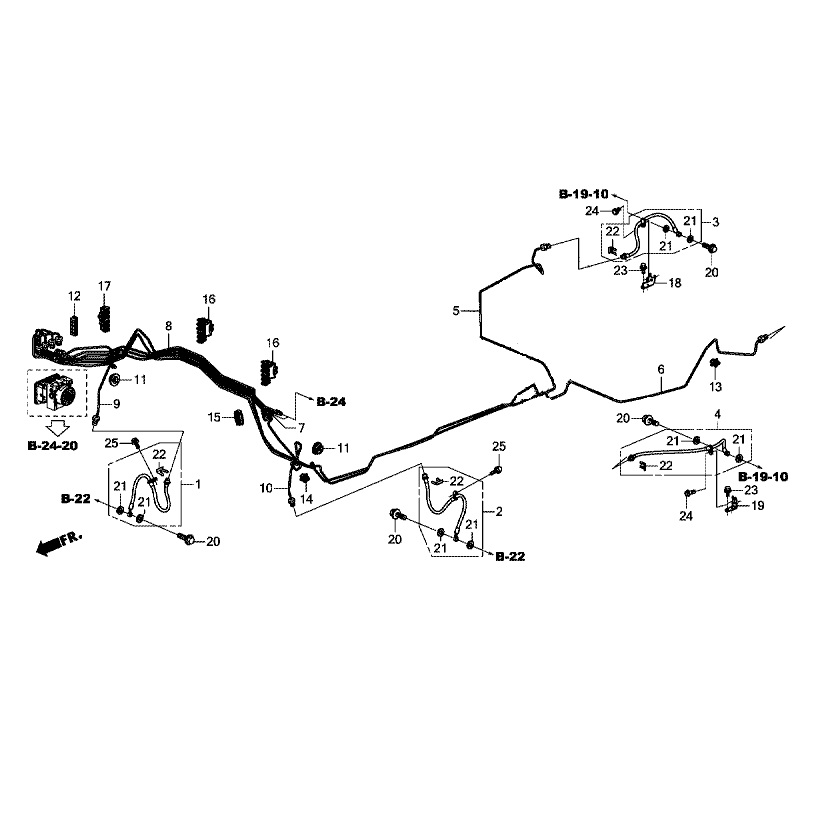 Тормозные магистрали Honda Pilot 3 (3.0L) Тормозные магистрали Honda Pilot 3 (3.0L)