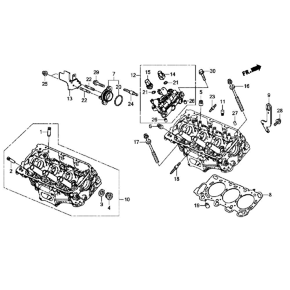 Головка задних цилиндров Honda Pilot 3 (3.0L) Головка задних цилиндров Honda Pilot 3 (3.0L)