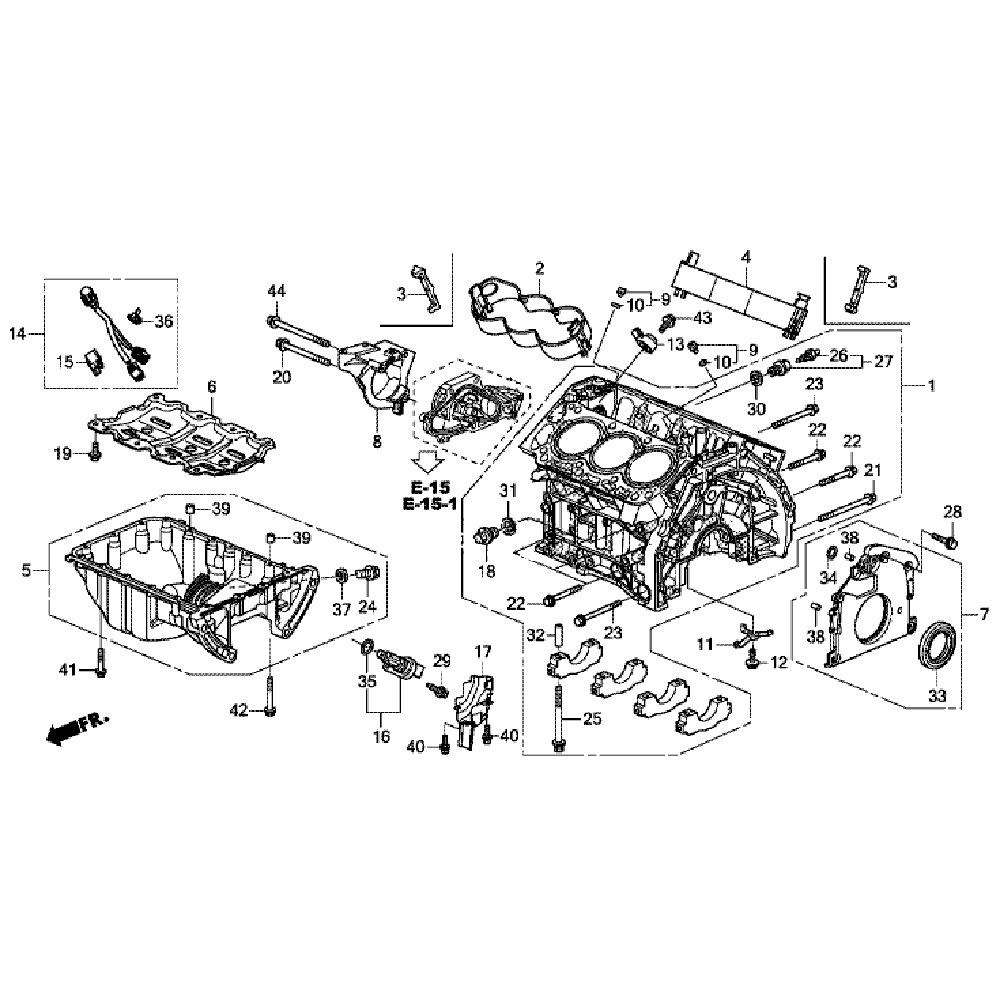 Блок цилиндров, поддон картера Honda Pilot 3 (3.0L) Блок цилиндров, поддон картера Honda Pilot 3 (3.0L)