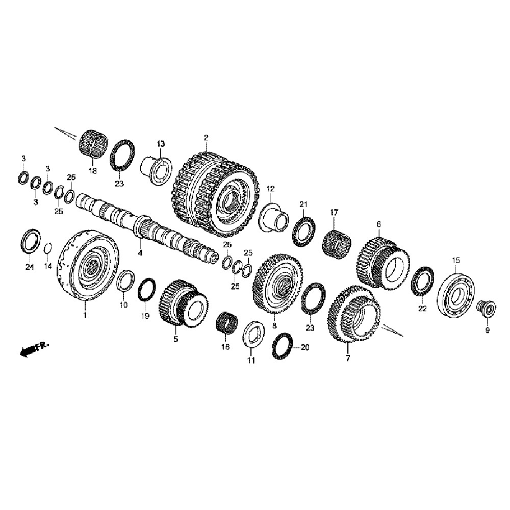Вспомогательный вал (LOW, 2ND-5TH) (6AT) Honda Pilot 3 Вспомогательный вал (LOW, 2ND-5TH) (6AT) Honda Pilot 3