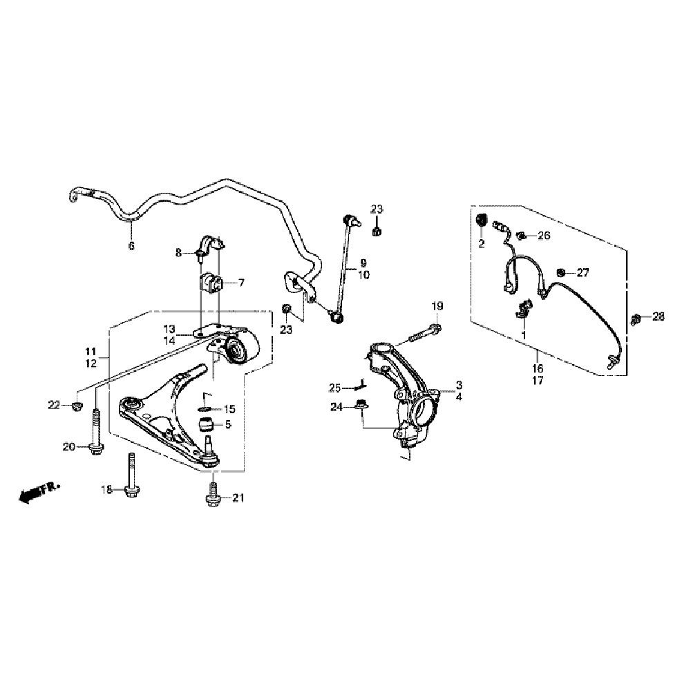Передний кулак Honda Pilot 3 (3.0L) Передний кулак Honda Pilot 3 (3.0L)