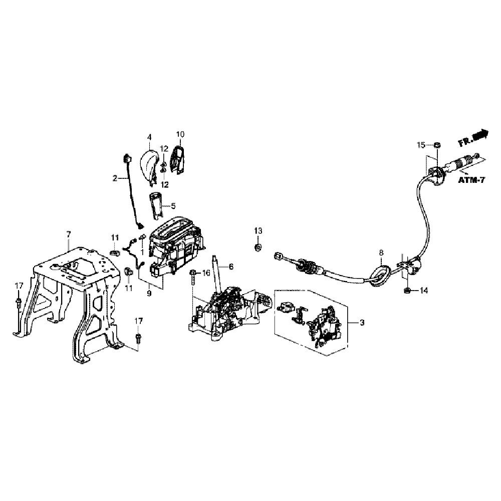 Рычаг селектора Honda Pilot 3 Рычаг селектора Honda Pilot 3