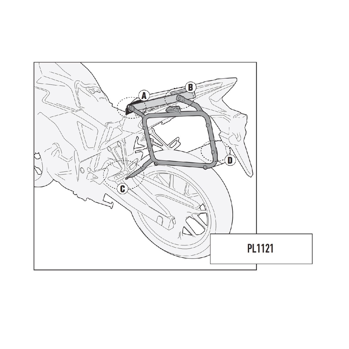 Крепление боковых кофров Givi / Kappa для мотоцикла Honda CB 500 X 2013- Крепление боковых кофров Givi / Kappa для мотоцикла Honda CB 500 X 2013-