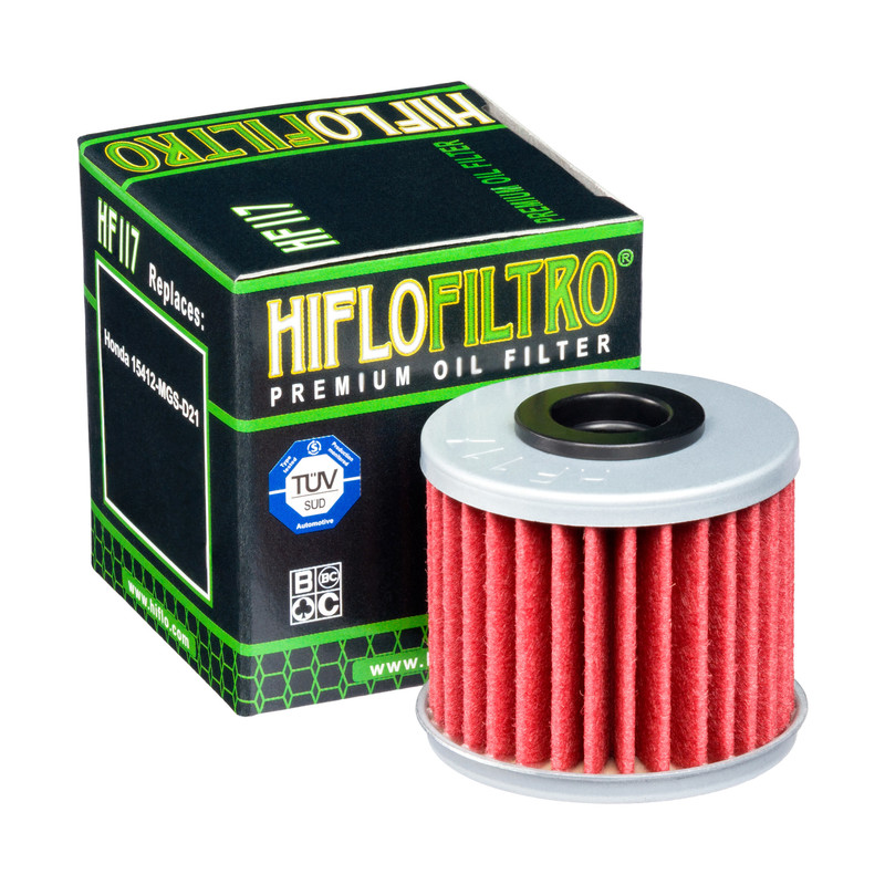 Mасляный фильтр Hiflo Filtro HF117 для мотоцикла Honda  (Трансмиссия DCT) Mасляный фильтр Hiflo Filtro HF117 для мотоцикла Honda  (Трансмиссия DCT)