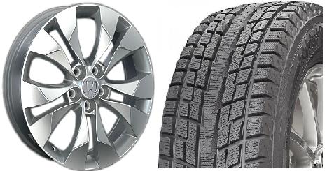 КОЛЕСО В СБОРЕ YOKOHAMA IG 073 не шип 17R  + диск 1шт Honda HMR1YSL17L