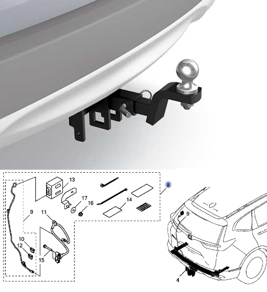 Съемное тягово-сцепное устройство Honda CR-V 5 Съемное тягово-сцепное устройство Honda CR-V 5
