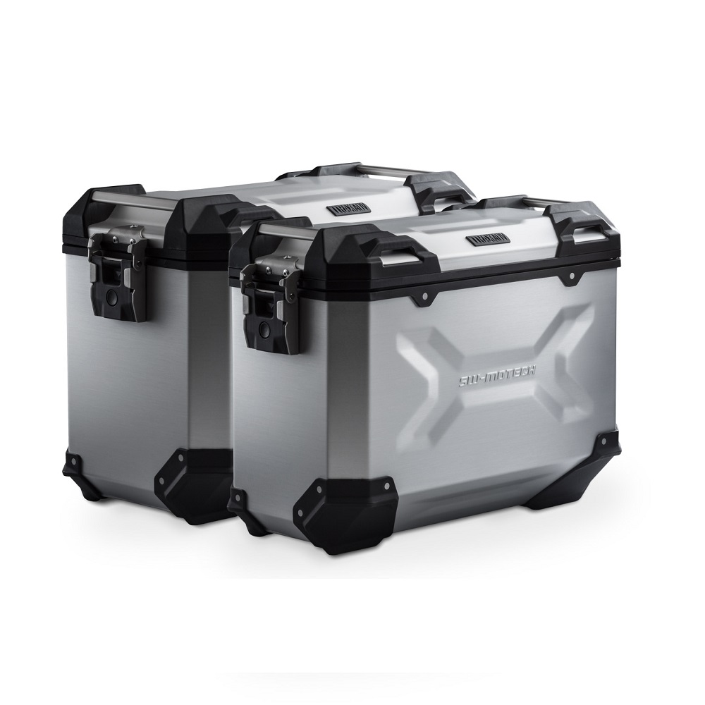 Комплект боковых алюминиевых серебристых кофров 45 и 37 л. TRAX ADV и креплений SW-MOTECH для Honda CRF1000L Afriсa twin 2018-2019 Комплект боковых алюминиевых серебристых кофров 45 и 37 л. TRAX ADV и креплений SW-MOTECH для Honda CRF1000L Afriсa twin 2018-2019