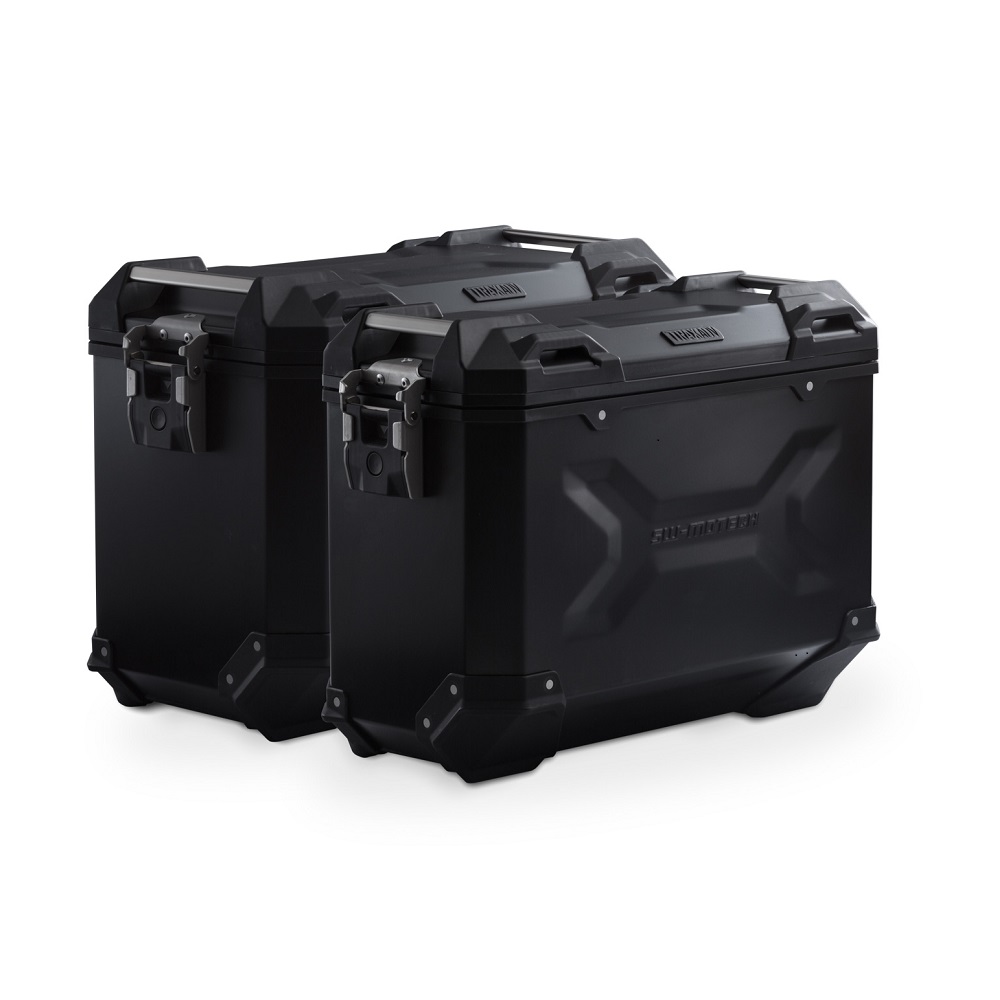 Комплект боковых алюминиевых чёрных кофров 45 и 37 л. TRAX ADV и креплений SW-MOTECH для Honda CRF1000L Afriсa twin 2018-2019 Комплект боковых алюминиевых чёрных кофров 45 и 37 л. TRAX ADV и креплений SW-MOTECH для Honda CRF1000L Afriсa twin 2018-2019