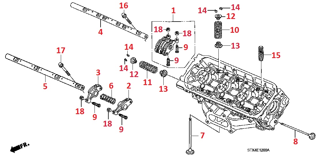 Клапана переднего блока для Acura MDX 2 Клапана переднего блока для Acura MDX 2