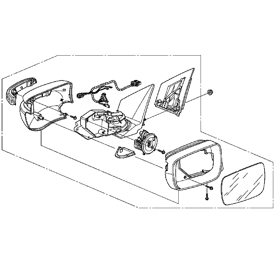 Левое зеркало для Acura MDX II 2007-09 Левое зеркало для Acura MDX II 2007-09