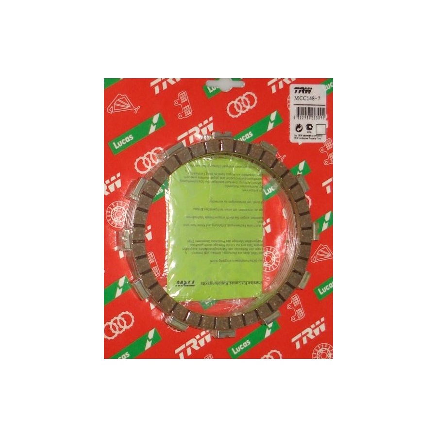 Комплект фрикционных дисков сцепления TRW для Honda CB400SF / CB750F2  Комплект фрикционных дисков сцепления TRW для Honda CB400SF / CB750F2