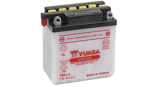Оригинальная аккумуляторная батарея Yuasa YB3L-A 31500MC4671 (31500-MC4-671)    Оригинальная аккумуляторная батарея Yuasa YB3L-A 31500MC4671 (31500-MC4-671)
