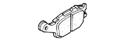 Оригинальная задняя тормозная колодка для мотоцикла HONDA 43106MV9008 (43106-MV9-008) Оригинальная задняя тормозная колодка для мотоцикла HONDA 43106MV9008 (43106-MV9-008)