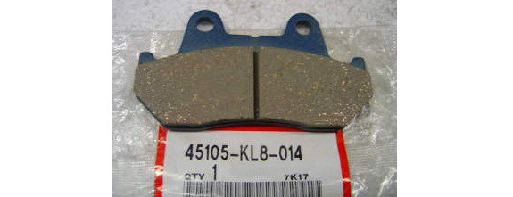 Оригинальные передние тормозные колодки для мотоцикла HONDA 45105KL8014 (45105-KL8-014) Оригинальные передние тормозные колодки для мотоцикла HONDA 45105KL8014 (45105-KL8-014)