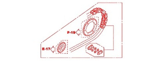 Оригинальный комплект из цепи и звёзд Honda 06406MJMD00 (06406-MJM-D00) Оригинальный комплект из цепи и звёзд Honda 06406MJMD00 (06406-MJM-D00)