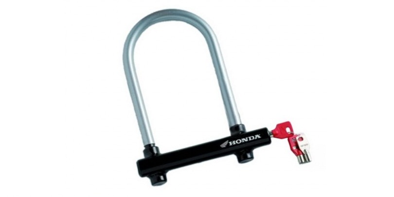 Оригинальный противоугонный замок U-Lock 123/217 на колесо мотоцикла Honda Оригинальный противоугонный замок U-Lock 123/217 на колесо мотоцикла Honda