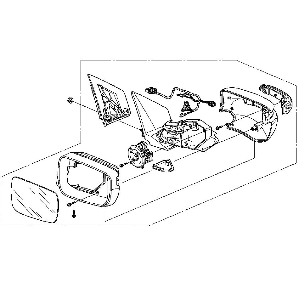 Правое зеркало для Acura MDX II 2007-09 Правое зеркало для Acura MDX II 2007-09