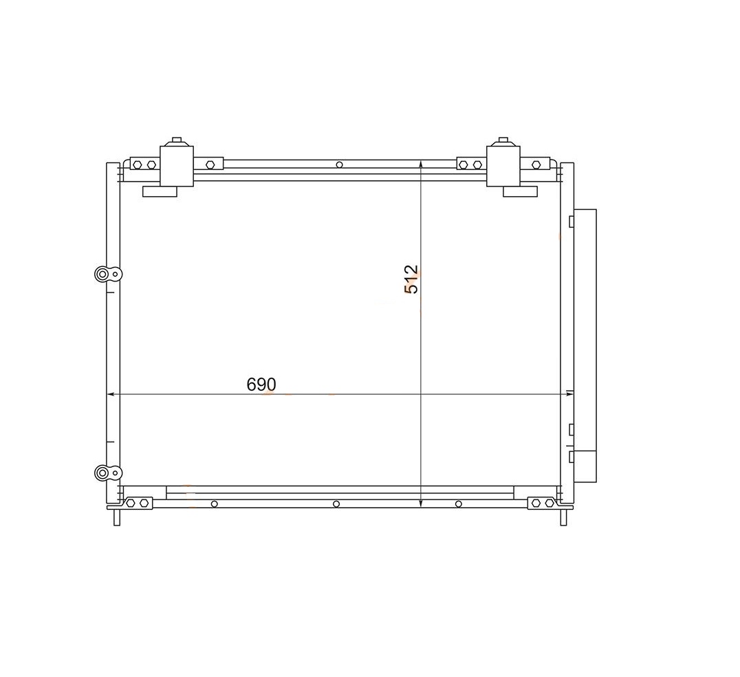 Радиатор кондиционера SAT  ST-HD16-394-0 Радиатор кондиционера SAT  ST-HD16-394-0