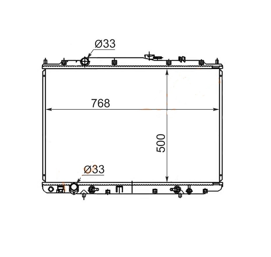 Радиатор охлаждения двигателя SAT HD0010 Радиатор охлаждения двигателя SAT HD0010